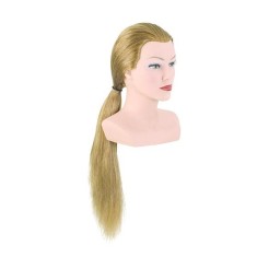 Manechin professional cu par 100 % natural Bergmann Competion Woman pentru exersare coafuri pe par lung, examen, concurs Cod 091031