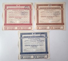 1943 Banca de Scont a Romaniei - Lot (3 buc.) 2.500/5.000/10.000 lei