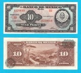 Mexic (pick 58) 10 Pesos 1963 aUNC serie: X229649