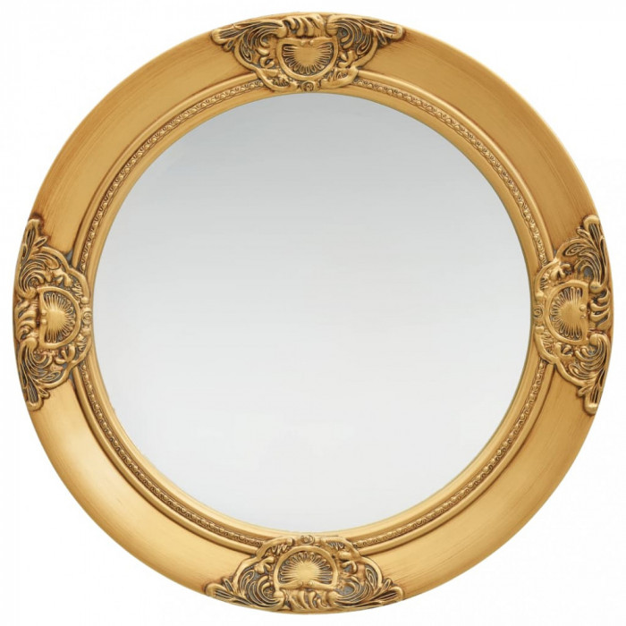vidaXL Oglindă de perete &icirc;n stil baroc, auriu, 50 cm