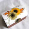 Cutie de lemn cu colturile rotunjite cu model de floarea soarelui 28735