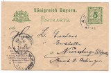 Germany Bayern 1901 Old postcard stationery Aschau Chiemgau to Nurnberg D.763