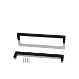 M&acirc;neri din oțel inoxidabil pentru dulap, 2 buc, distanță &icirc;ntre găuri 224 mm &ndash; Negru