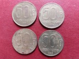 Lot monede 50lei ani-1991,1992,1993,1996,Romania