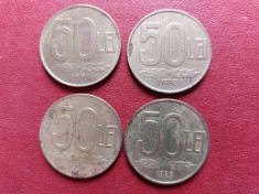 Lot monede 50lei ani-1991,1992,1993,1996,Romania