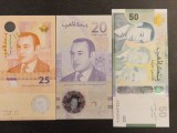 Set Maghrib 20-25-50 Dirhams 2009 2012 2005 UNC