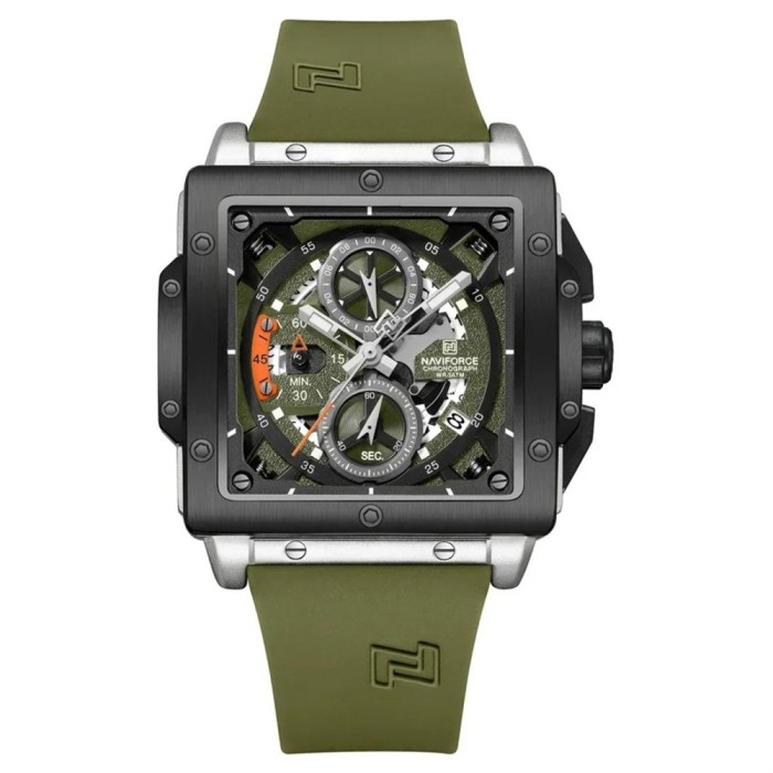 Ceas Barbati Naviforce 8064 Verde , Functii Multiple, Design Casual, Cronometru, Rezistent la Apa 3ATM