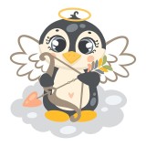 Cumpara ieftin Sticker decorativ Pinguin, Multicolor, 56 cm, 3183ST, Oem