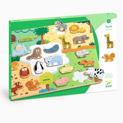 Puzzle din lemn Animo, Djeco foto