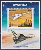 Rwanda 1978 - Istoria aviației, Colita, MNH