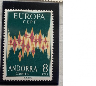 PC223 - Andorra spaniola 1972 Europa CEPT, serie MNH, 1v foto