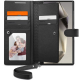 Husa Spigen Wallet S Plus pentru Samsung Galaxy S24 Ultra Negru, Piele Ecologica