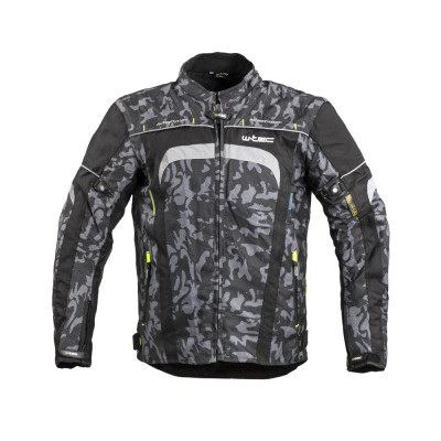 Geaca Moto Barbati W-TEC Torebaro Camuflaj Negru/Gri, L foto