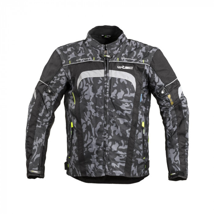 Geaca Moto Barbati W-TEC Torebaro Camuflaj Negru/Gri FitLine Training