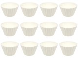 Set boluri, 12 piese, 125 ml, Plastic, Alb