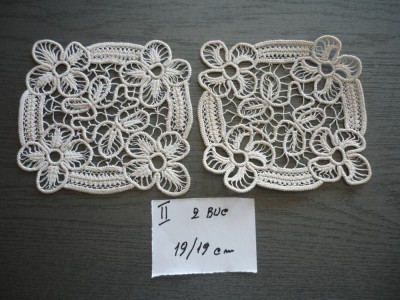 MILEU MACRAME, MACRAMEU Nr 2. LOT 2 BUC. 19/19 cm. foto