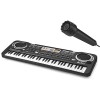 Orga Electronica Copii 61 Clape cu Microfon, Functie Inregistrare, Plastic ABS, Negru, 53 cm