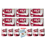 Set 36 role Hartie igienica Kilo Confort, 6 kg, 3 straturi + 6 Prosop de hartie Kilo Confort monorola 80 m, 3 straturi + Carpa magica cadou