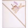 Prosop baie bebelusi cu gluga Womar Zaffiro Terry bumbac 100x100 cm moale absorbant