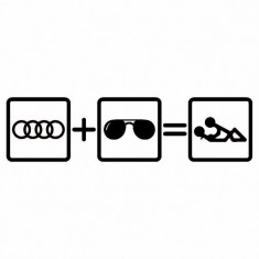 Sticker Auto Audi + Stil = Repaus