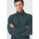 Medicine longsleeve barbati, culoarea verde, neted