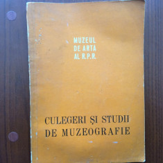 culegeri si studii de muzeografie muzeul de arta al RPR 1959-1960 carte istorie