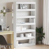 Bibliotecă Albă Alb Lemn prelucrat 100 x 30 x 198 cm Rafturi