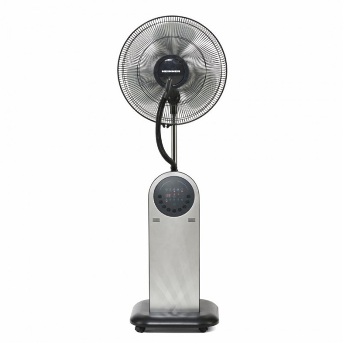 Ventilator cu picior Heinner, 95 W, 1.8 l, telecomanda, umidificare 360, 3 viteze, temporizator, Gri