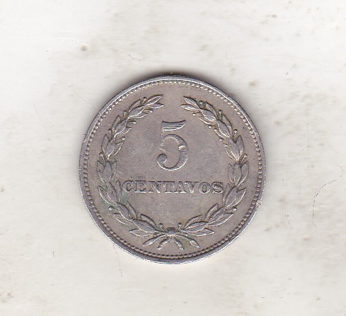 bnk mnd El Salvador 5 centavos 1966