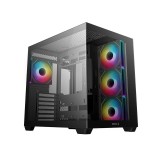 Carcasa deepcool cg550 4f mid tower argb negru tempered glass+abs+sgcc sloturi expansiune 7 drive bays: