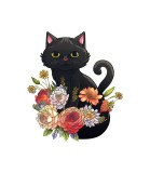 Cumpara ieftin Sticker decorativ Pisica, Negru, 63 cm, 3897ST, Oem