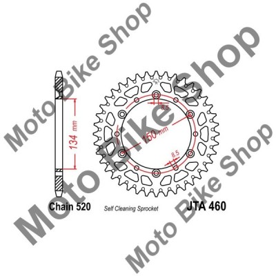 MBS Pinion spate Aluminiu 520 Z47, Cod Produs: JTA46047 foto