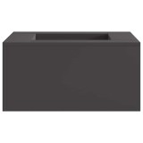 Vatră Foc Pătrată vidaXL, Oțel Negru 60x60x30cm, Exterior, Focar Lemne, Grădină Terasă, Rezistent Rugină, Design Modern