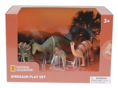 Set 4 figurine - Pachycephalosaurus, Ankylosaurus, Brachiosaurus si puiul foto