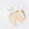 Salopeta Ursulet cu maneca lunga si botosei din 80%bumbac organic si 20% poliester - Crem, BabyCosy (Marime: 6-9 luni)
