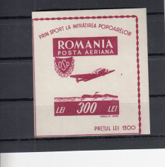 ROMANIA 1946 LP 201 OSP COLITA NEDANTELATA MNH foto