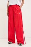 Adidas Originals pantaloni de trening WOVEN TP femei, culoarea rosu, neted, JX9205