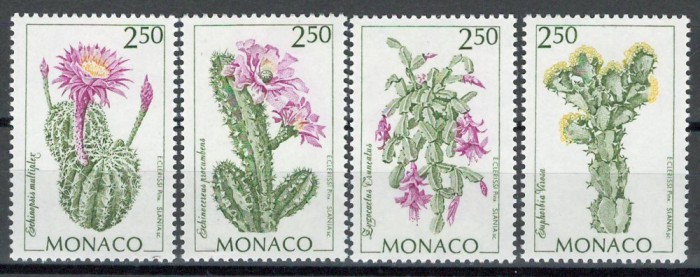 Monaco 1993 Mi 2122/25 MNH - Cactusi din grădina exotică din Monaco