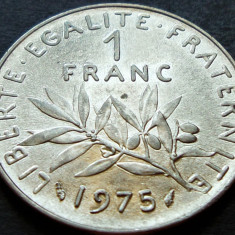 Moneda 1 FRANC - FRANTA, anul 1975 * cod 2249 = A.UNC LUCIU de BATERE