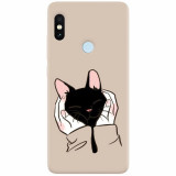 Husa silicon pentru Xiaomi Mi A2 Lite, Th Black Cat In Hands