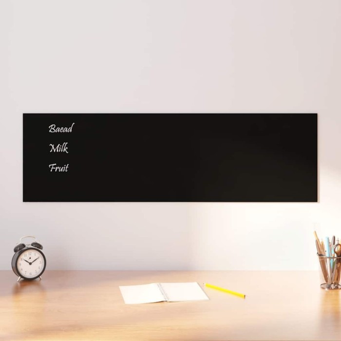 vidaXL Tablă magnetică de perete neagră 30x20 cm, sticlă securizată 347932
