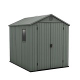 Căsuță de grădină din plastic Darwin, verde, 6x8