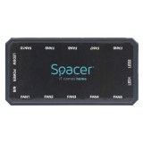 FAN HUB SPACER pt. maxim 10 ventilatoare ARGB + 2 benzi LED, telecomanda pt. setat iluminarea RGB, sincronizare cu MB, alimentare 6-pin &quot;SPFC-RGB-6P&quot;
