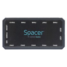 FAN HUB SPACER pt. maxim 10 ventilatoare ARGB + 2 benzi LED, telecomanda pt. setat iluminarea RGB, sincronizare cu MB, alimentare 6-pin &amp;quot;SPFC-RGB-6P&amp;quot; foto