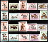 Ungaria 1961, Mi #1727-1736 A+B**, dant + ned, fauna, Zoo Budapesta, MNH. 160 &euro;!, Natura, Nestampilat