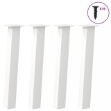 Cumpara ieftin Picioare masă consolă, 4 buc., alb, 72 cm, oțel