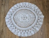 FATA DE MASA VINTAGE CIRCULARA DIN BUMBAC, CROSET MECANIZAT