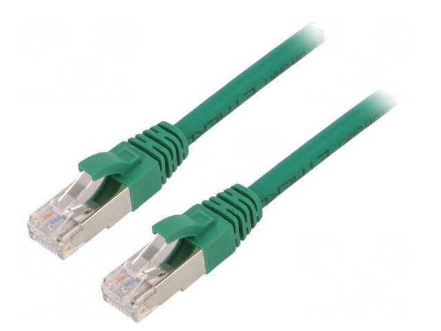 Cablu Patch ETHERLINE&reg; Cat.6a S/FTP LSZH Verde 1m