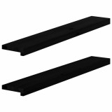 VidaXL Pervaz 2 buc lemn masiv de Maro &icirc;nchis 100x15x2 cm