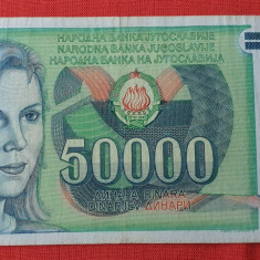 50.000 Dinara anul 1988 Bancnota Iugoslavia 50 MII - Jugoslavije